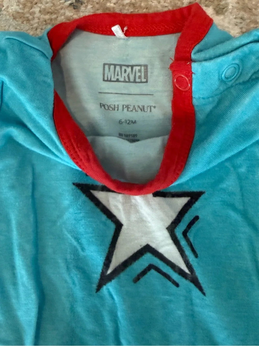 3 Posh peanut Marvel Superhero Bodysuits- Spider-Man, hulk, captain America 12mo
